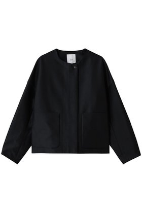 【エブール/ebure】 ウールシルクコットン ノーカラーブルゾン人気、トレンドファッション・服の通販 founy(ファニー) ファッション Fashion レディースファッション Fashion for Women アウター Coat / Outerwear Collection レディースジャケット・軽アウター Jackets ブルゾンジャケット・スポーティアウター Blouson Jackets シルク Silk, 100% Silk ジャケット Jacket, Outerwear ブルゾン Blouson, Bomber Jacket エレガント 上品 Elegant ビジネス 仕事 通勤 Business / Work / Commuting A/W・秋冬 Autumn/Winter |ID:prp329100004655049