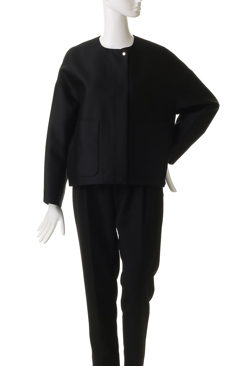 【エブール/ebure】のウールシルクコットン ノーカラーブルゾン 人気、トレンドファッション・服の通販 founy(ファニー) ファッション Fashion レディースファッション Fashion for Women アウター Coat / Outerwear Collection レディースジャケット・軽アウター Jackets ブルゾンジャケット・スポーティアウター Blouson Jackets シルク Silk, 100% Silk ジャケット Jacket, Outerwear ブルゾン Blouson, Bomber Jacket エレガント 上品 Elegant ビジネス 仕事 通勤 Business / Work / Commuting A/W・秋冬 Autumn/Winter other-2|ID: prp329100004655049 ipo3291000000036126748