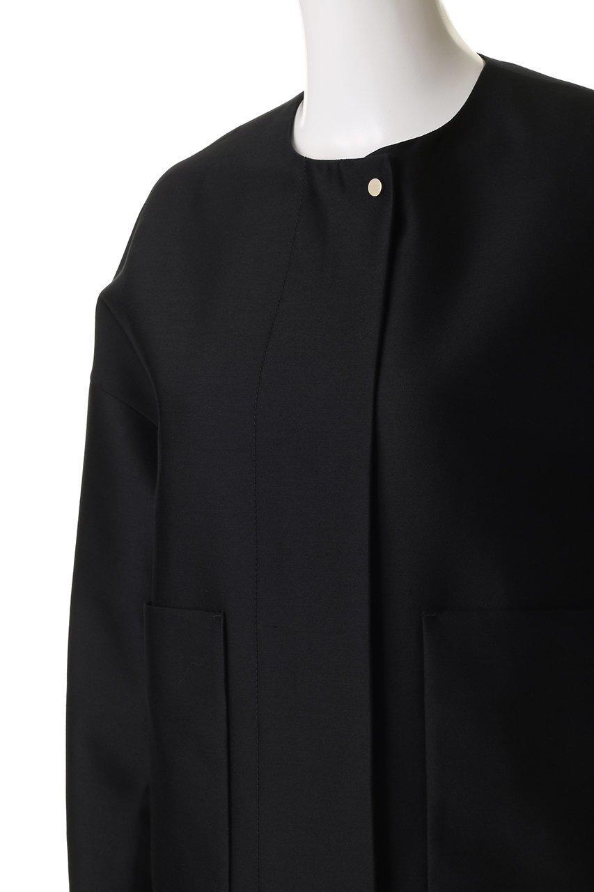 【エブール/ebure】のウールシルクコットン ノーカラーブルゾン 人気、トレンドファッション・服の通販 founy(ファニー) ファッション Fashion レディースファッション Fashion for Women アウター Coat / Outerwear Collection レディースジャケット・軽アウター Jackets ブルゾンジャケット・スポーティアウター Blouson Jackets シルク Silk, 100% Silk ジャケット Jacket, Outerwear ブルゾン Blouson, Bomber Jacket エレガント 上品 Elegant ビジネス 仕事 通勤 Business / Work / Commuting A/W・秋冬 Autumn/Winter other-5|ID: prp329100004655049 ipo3291000000036126752