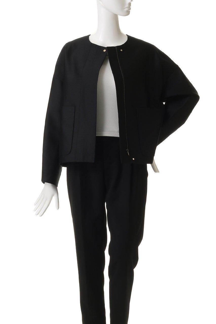 【エブール/ebure】のウールシルクコットン ノーカラーブルゾン 人気、トレンドファッション・服の通販 founy(ファニー) ファッション Fashion レディースファッション Fashion for Women アウター Coat / Outerwear Collection レディースジャケット・軽アウター Jackets ブルゾンジャケット・スポーティアウター Blouson Jackets シルク Silk, 100% Silk ジャケット Jacket, Outerwear ブルゾン Blouson, Bomber Jacket エレガント 上品 Elegant ビジネス 仕事 通勤 Business / Work / Commuting A/W・秋冬 Autumn/Winter other-7|ID: prp329100004655049 ipo3291000000036126756