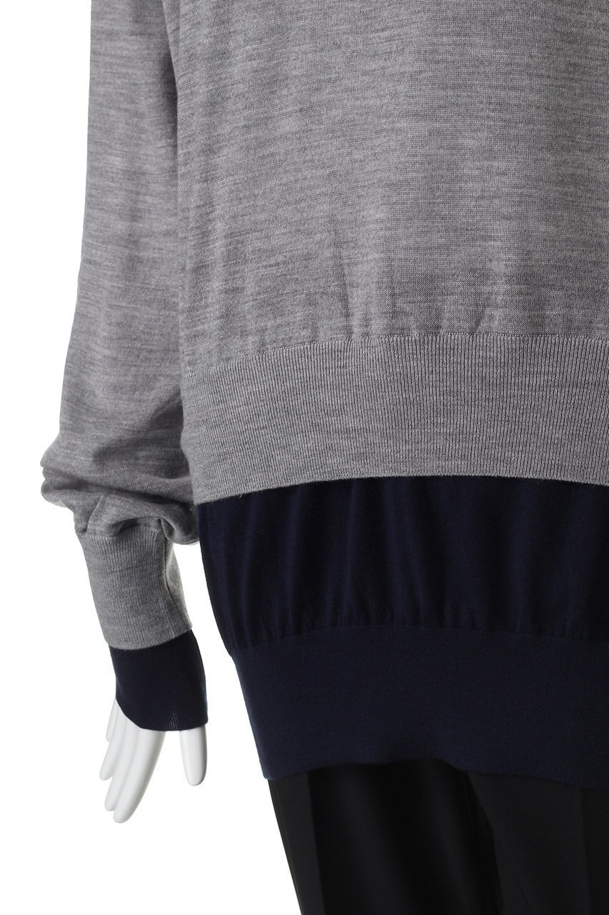 【アンスクリア/INSCRIRE】のレイヤード クルーネック プルオーバー 人気、トレンドファッション・服の通販 founy(ファニー) 　ファッション　Fashion　レディースファッション　Fashion for Women　トップス・カットソー　Cut & Sew Tops　ニット　Knit Tops & Sweaters　カジュアルプルオーバー・ニットトップス　Pullovers & Knit Tops / Casual Pullovers　シンプル　Simple, Minimal　バランス　Balance, Style Balance　新作・新入荷　New Arrivals / New In　other-5|ID: prp329100004655055 ipo3291000000033662308