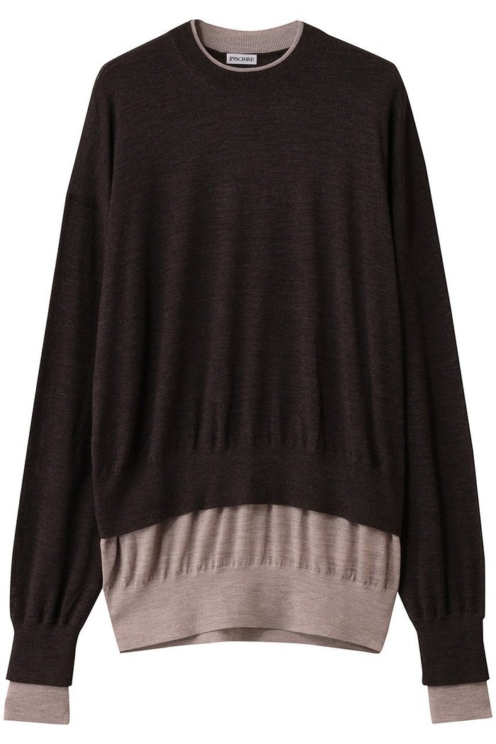 【アンスクリア/INSCRIRE】のレイヤード クルーネック プルオーバー インテリア・キッズ・メンズ・レディースファッション・服の通販 founy(ファニー) https://founy.com/ ファッション Fashion レディースファッション Fashion for Women トップス・カットソー Cut & Sew Tops ニット Knit Tops & Sweaters カジュアルプルオーバー・ニットトップス Pullovers & Knit Tops / Casual Pullovers シンプル Simple, Minimal バランス Balance, Style Balance |ID: prp329100004655055 ipo3291000000036126761