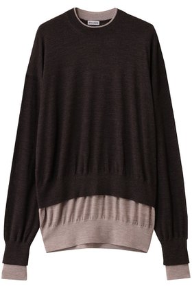 【アンスクリア/INSCRIRE】 レイヤード クルーネック プルオーバー人気、トレンドファッション・服の通販 founy(ファニー) ファッション Fashion レディースファッション Fashion for Women トップス・カットソー Cut & Sew Tops ニット Knit Tops & Sweaters カジュアルプルオーバー・ニットトップス Pullovers & Knit Tops / Casual Pullovers シンプル Simple, Minimal バランス Balance, Style Balance |ID:prp329100004655055