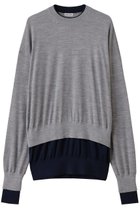 【アンスクリア/INSCRIRE】のレイヤード クルーネック プルオーバー ライトグレー×ネイビー|ID: prp329100004655055 ipo3291000000036126763