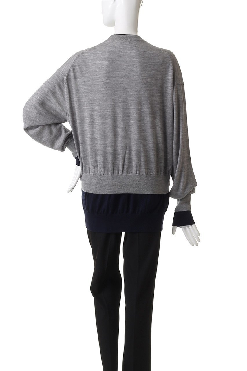 【アンスクリア/INSCRIRE】のレイヤード クルーネック プルオーバー 人気、トレンドファッション・服の通販 founy(ファニー) 　ファッション　Fashion　レディースファッション　Fashion for Women　トップス・カットソー　Cut & Sew Tops　ニット　Knit Tops & Sweaters　カジュアルプルオーバー・ニットトップス　Pullovers & Knit Tops / Casual Pullovers　シンプル　Simple, Minimal　バランス　Balance, Style Balance　other-4|ID: prp329100004655055 ipo3291000000036126766