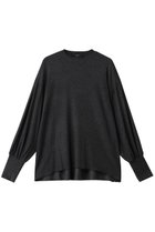 【フローレント/FLORENT】のベア天竺 ニット クルーネック プルオーバー チャコールグレー|ID:prp329100004655057