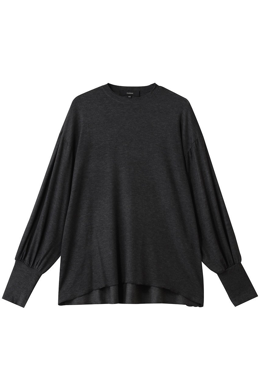 【フローレント/FLORENT】のベア天竺 ニット クルーネック プルオーバー インテリア・キッズ・メンズ・レディースファッション・服の通販 founy(ファニー) 　ファッション　Fashion　レディースファッション　Fashion for Women　トップス・カットソー　Cut & Sew Tops　ニット　Knit Tops & Sweaters　カジュアルプルオーバー・ニットトップス　Pullovers & Knit Tops / Casual Pullovers　アクリル　Acrylic Material　キャミソール　Camisole, Spaghetti Strap Top　シアー　Sheer, See-Through　シンプル　Simple, Minimal　ベスト　Vest, Waistcoat　秋　Autumn　チャコールグレー|ID: prp329100004655057 ipo3291000000036126785