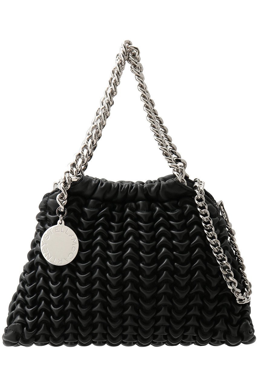 【ステラ マッカートニー/STELLA McCARTNEY】のFalabella ポップコーン2way巾着ミニトートバッグ インテリア・キッズ・メンズ・レディースファッション・服の通販 founy(ファニー) 　ファッション　Fashion　レディースファッション　Fashion for Women　バッグ　Bags　ダイヤモンド　Diamond, Brilliant Cut　チェーン　Chain, Chain Strap　パーティ　Party, Party Style　巾着　Drawstring Bag, Kinchaku　ブラック|ID: prp329100004655061 ipo3291000000035425928