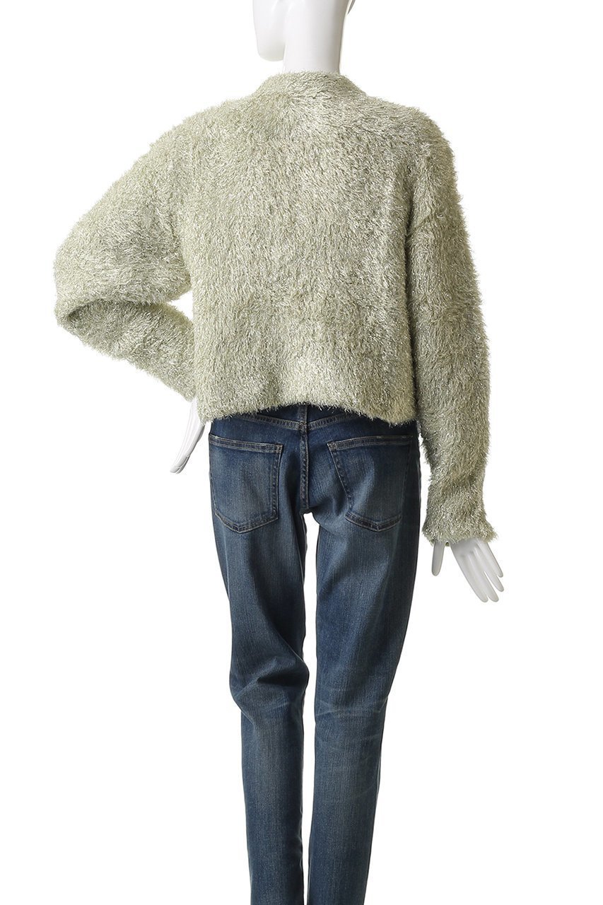 【ミュベール/MUVEIL】のリボン釦グリッターファーカーディガン 人気、トレンドファッション・服の通販 founy(ファニー) 　ファッション　Fashion　レディースファッション　Fashion for Women　アウター　Coat / Outerwear Collection　カーディガン　Cardigan, Knitwear　コンパクト　Compact, Small Size　ジャケット　Jacket, Outerwear　フェザー　Feather, Feather Detail　ボトム　Bottoms, Lower Wear　リボン　Ribbon, Bow　新作・新入荷　New Arrivals / New In　other-4|ID: prp329100004655064 ipo3291000000033662363