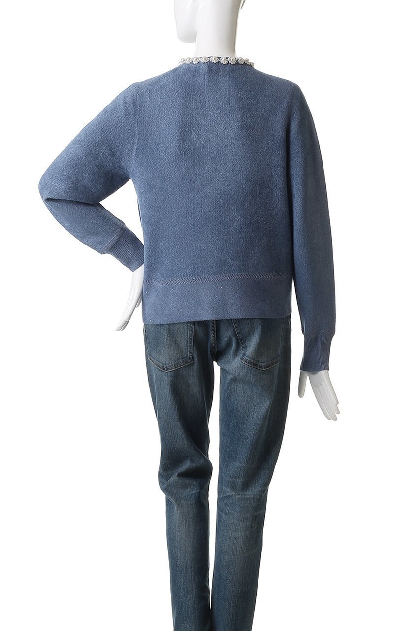 【ミュベール/MUVEIL】のパールツインニット 人気、トレンドファッション・服の通販 founy(ファニー) 　ファッション　Fashion　レディースファッション　Fashion for Women　トップス・カットソー　Cut & Sew Tops　ニット　Knit Tops & Sweaters　カーディガン・羽織り　Layered Style Cardigans　カーディガン　Cardigan, Knitwear　ジャカード／ジャガード　Jacquard, Woven Pattern　スパンコール　Sequins, Sequin Embellishment　ダブル　Double, Double-Breasted　パール　Pearl, Pearl Accent　フェミニン　Feminine, Girly　モチーフ　Motif, Design Theme　エレガント 上品　Elegant　半袖　Short Sleeve, Half Sleeve　新作・新入荷　New Arrivals / New In　other-4|ID: prp329100004655066 ipo3291000000033662391