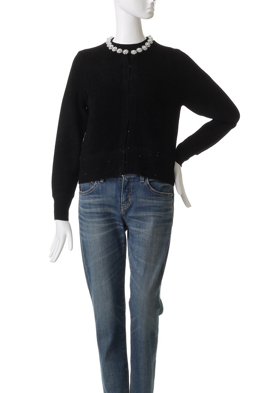 【ミュベール/MUVEIL】のパールツインニット 人気、トレンドファッション・服の通販 founy(ファニー) 　ファッション　Fashion　レディースファッション　Fashion for Women　トップス・カットソー　Cut & Sew Tops　ニット　Knit Tops & Sweaters　カーディガン・羽織り　Layered Style Cardigans　カーディガン　Cardigan, Knitwear　ジャカード／ジャガード　Jacquard, Woven Pattern　スパンコール　Sequins, Sequin Embellishment　ダブル　Double, Double-Breasted　パール　Pearl, Pearl Accent　フェミニン　Feminine, Girly　モチーフ　Motif, Design Theme　エレガント 上品　Elegant　半袖　Short Sleeve, Half Sleeve　other-2|ID: prp329100004655066 ipo3291000000035425950