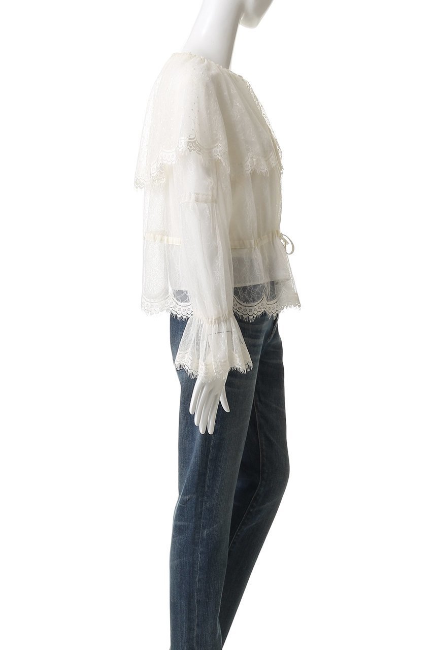 【ミュベール/MUVEIL】のシースルードットチュールブラウス 人気、トレンドファッション・服の通販 founy(ファニー) 　ファッション　Fashion　レディースファッション　Fashion for Women　トップス・カットソー　Cut & Sew Tops　シャツ・ブラウス・オフィスカジュアル　Elegant Blouses & Button-Ups　インナー　Innerwear　キャミソール　Camisole, Spaghetti Strap Top　スリーブ　Sleeve, Long Sleeve / Short Sleeve　チュール　Tulip, Tulip Motif　ドット　Polka Dot, Dot Pattern　ライナー　Liner, Inner Layer　レース　Lace, Lace Fabric　ロング　Long, Long-Length　新作・新入荷　New Arrivals / New In　other-3|ID: prp329100004655067 ipo3291000000033662414