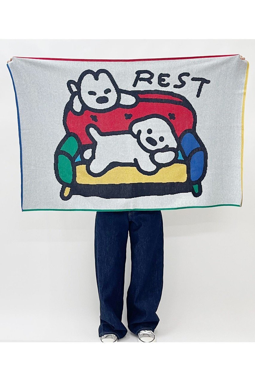 【ビーピービーピー/bpbp】の【UNISEX】【matsui】ニットブランケット 人気、トレンドファッション・服の通販 founy(ファニー) 　ファッション　Fashion　レディースファッション　Fashion for Women　トップス・カットソー　Cut & Sew Tops　ニット　Knit Tops & Sweaters　イラスト　Illustration　サマー　Summer, Summer Style　シンプル　Simple, Minimal　雑誌　Magazine, Fashion Magazine　ブランケット　Blanket, Throw Blanket　モチーフ　Motif, Design Theme　ユニセックス　Unisex, Genderless　犬　Dog　ギフト プレゼント　Gift / Present　新作・新入荷　New Arrivals / New In　other-2|ID: prp329100004655081 ipo3291000000033662848
