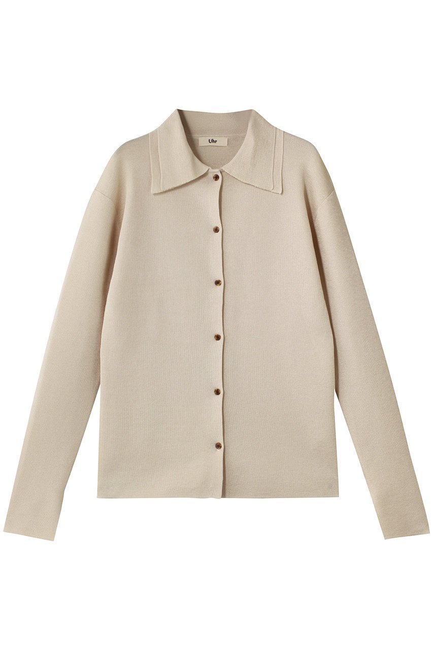 【ウーア/Uhr】のニットポロカーディガン 人気、トレンドファッション・服の通販 founy(ファニー) 　ファッション　Fashion　レディースファッション　Fashion for Women　トップス・カットソー　Cut & Sew Tops　ニット　Knit Tops & Sweaters　カーディガン・羽織り　Layered Style Cardigans　カーディガン　Cardigan, Knitwear　シンプル　Simple, Minimal　スラックス　Slacks, Dress Pants　デニム　Denim, Jeans Material　エレガント 上品　Elegant　 other-1|ID: prp329100004655086 ipo3291000000036013769