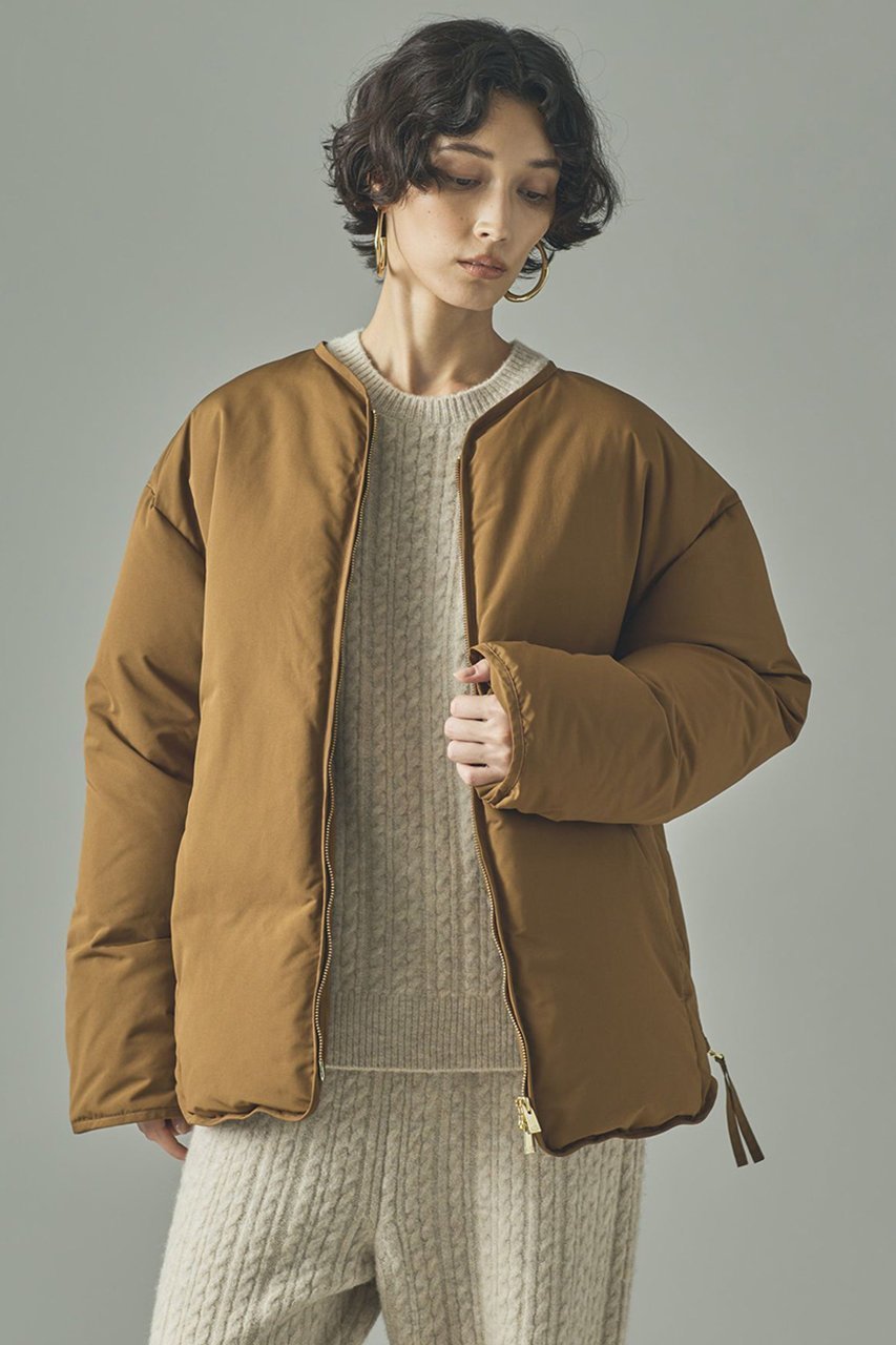 【カレンソロジー/Curensology】のサイドジップノーカラーダウンジャケット 人気、トレンドファッション・服の通販 founy(ファニー) 　ファッション　Fashion　レディースファッション　Fashion for Women　アウター　Coat / Outerwear Collection　レディースジャケット・軽アウター　Jackets　インナー　Innerwear　サイドジップ　Side Zip, Side Zipper　シンプル　Simple, Minimal　ジャケット　Jacket, Outerwear　ダウン　Down, Puffer　バランス　Balance, Style Balance　フロント　Front, Front Design　ベーシック　Basic, Essential　other-2|ID: prp329100004655099 ipo3291000000036126911