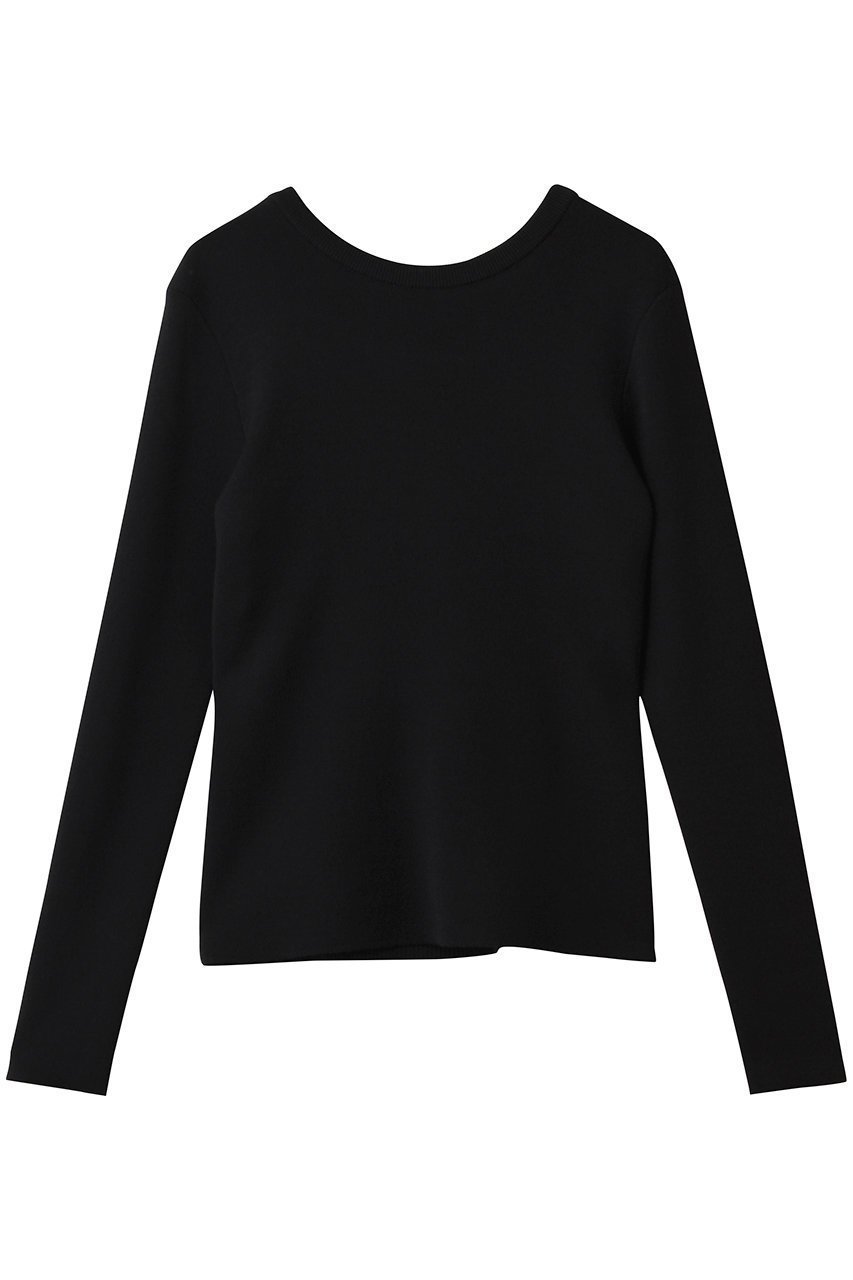 【プルミエ アロンディスモン/1er Arrondissement】の【LOWER】14Gオープンバックニット インテリア・キッズ・メンズ・レディースファッション・服の通販 founy(ファニー) 　ファッション　Fashion　レディースファッション　Fashion for Women　トップス・カットソー　Cut & Sew Tops　ニット　Knit Tops & Sweaters　カジュアルプルオーバー・ニットトップス　Pullovers & Knit Tops / Casual Pullovers　スラックス　Slacks, Dress Pants　デニム　Denim, Jeans Material　ベーシック　Basic, Essential　ブラック|ID: prp329100004655103 ipo3291000000035817891