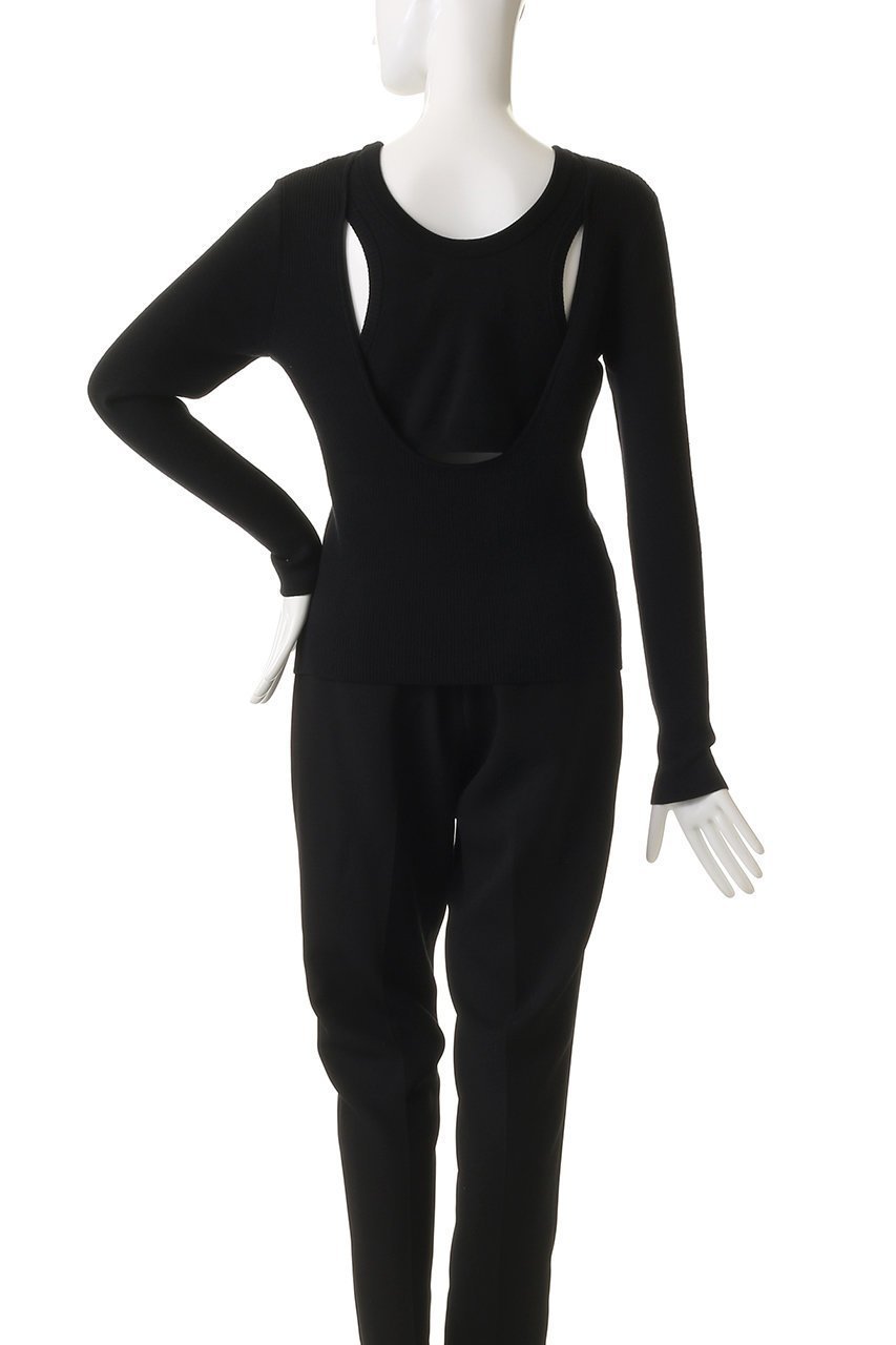 【プルミエ アロンディスモン/1er Arrondissement】の【LOWER】14Gオープンバックニット 人気、トレンドファッション・服の通販 founy(ファニー) 　ファッション　Fashion　レディースファッション　Fashion for Women　トップス・カットソー　Cut & Sew Tops　ニット　Knit Tops & Sweaters　カジュアルプルオーバー・ニットトップス　Pullovers & Knit Tops / Casual Pullovers　スラックス　Slacks, Dress Pants　デニム　Denim, Jeans Material　ベーシック　Basic, Essential　other-4|ID: prp329100004655103 ipo3291000000035817896