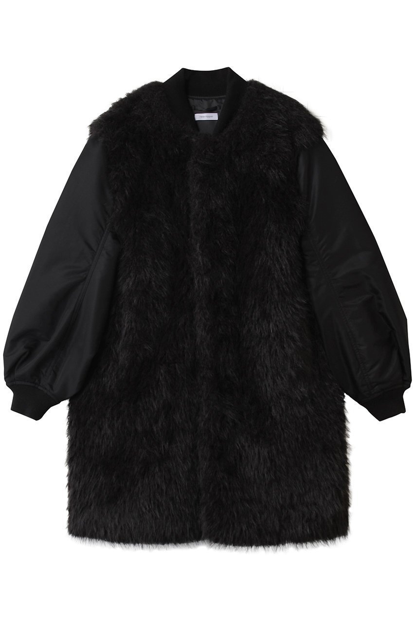 【プルミエ アロンディスモン/1er Arrondissement】の【near.nippon】別注ブルゾン 人気、トレンドファッション・服の通販 founy(ファニー) 　ファッション　Fashion　レディースファッション　Fashion for Women　アウター　Coat / Outerwear Collection　レディースジャケット・軽アウター　Jackets　ブルゾンジャケット・スポーティアウター　Blouson Jackets　ジャケット　Jacket, Outerwear　チュニック　Tunic, Long Top　ドッキング　Docking, Mixed Material　バランス　Balance, Style Balance　フェイクファー　Faux Fur, Imitation Fur　フェミニン　Feminine, Girly　ブルゾン　Blouson, Bomber Jacket　ラグジュアリー　Luxury, Elegant　別注　Limited Edition, Custom Order　新作・新入荷　New Arrivals / New In　A/W・秋冬　Autumn/Winter　 other-1|ID: prp329100004655107 ipo3291000000033663342