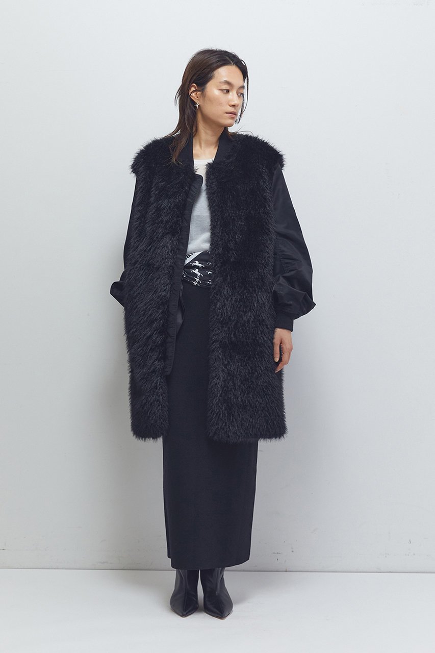 【プルミエ アロンディスモン/1er Arrondissement】の【near.nippon】別注ブルゾン 人気、トレンドファッション・服の通販 founy(ファニー) 　ファッション　Fashion　レディースファッション　Fashion for Women　アウター　Coat / Outerwear Collection　レディースジャケット・軽アウター　Jackets　ブルゾンジャケット・スポーティアウター　Blouson Jackets　ジャケット　Jacket, Outerwear　チュニック　Tunic, Long Top　ドッキング　Docking, Mixed Material　バランス　Balance, Style Balance　フェイクファー　Faux Fur, Imitation Fur　フェミニン　Feminine, Girly　ブルゾン　Blouson, Bomber Jacket　ラグジュアリー　Luxury, Elegant　別注　Limited Edition, Custom Order　A/W・秋冬　Autumn/Winter　other-8|ID: prp329100004655107 ipo3291000000033937423