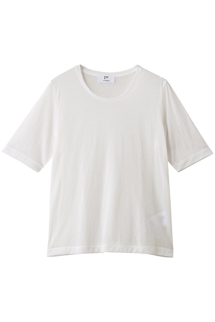 【プルミエ アロンディスモン/1er Arrondissement】のシアーTシャツ インテリア・キッズ・メンズ・レディースファッション・服の通販 founy(ファニー) 　ファッション　Fashion　レディースファッション　Fashion for Women　トップス・カットソー　Cut & Sew Tops　シャツ・ブラウス・オフィスカジュアル　Elegant Blouses & Button-Ups　ロングTシャツ・Tシャツ　Longline T-Shirts & Tees　カットソー・ベーシックTシャツ　Cut-and-Sewn Tops / Stretch Tees & Basics　インナー　Innerwear　キャミソール　Camisole, Spaghetti Strap Top　サロペット　Overalls, Salopette　シアー　Sheer, See-Through　ショート　Short, Short Length　シンプル　Simple, Minimal　スリーブ　Sleeve, Long Sleeve / Short Sleeve　トレンド　Trend, Trending Now　フィット　Fit, Slim Fit　新作・新入荷　New Arrivals / New In　オフホワイト|ID: prp329100004655109 ipo3291000000033663374