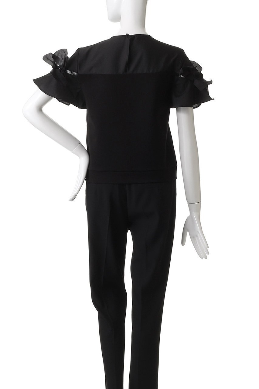 【アルアバイル/allureville】の【Loulou Willoughby】ポイントリボンプルオーバー 人気、トレンドファッション・服の通販 founy(ファニー) 　ファッション　Fashion　レディースファッション　Fashion for Women　トップス・カットソー　Cut & Sew Tops　シャツ・ブラウス・オフィスカジュアル　Elegant Blouses & Button-Ups　ロングTシャツ・Tシャツ　Longline T-Shirts & Tees　カジュアルプルオーバー・ニットトップス　Pullovers & Knit Tops / Casual Pullovers　カットソー・ベーシックTシャツ　Cut-and-Sewn Tops / Stretch Tees & Basics　コンパクト　Compact, Small Size　コンビ　Combo, Combination Style　シフォン　Chiffon, Lightweight Fabric　スリーブ　Sleeve, Long Sleeve / Short Sleeve　ダウン　Down, Puffer　デニム　Denim, Jeans Material　ドッキング　Docking, Mixed Material　フロント　Front, Front Design　リボン　Ribbon, Bow　レース　Lace, Lace Fabric　ロング　Long, Long-Length　other-4|ID: prp329100004655110 ipo3291000000035817946