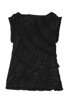 【アルアバイル/allureville】の【Loulou Willoughby】オーガンジートリコットギャザープルオーバー ブラック|ID: prp329100004655112 ipo3291000000036126993