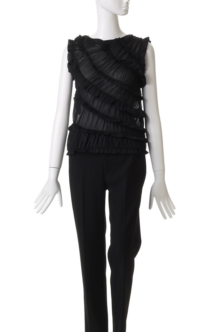 【アルアバイル/allureville】の【Loulou Willoughby】オーガンジートリコットギャザープルオーバー 人気、トレンドファッション・服の通販 founy(ファニー) 　ファッション　Fashion　レディースファッション　Fashion for Women　トップス・カットソー　Cut & Sew Tops　シャツ・ブラウス・オフィスカジュアル　Elegant Blouses & Button-Ups　ロングTシャツ・Tシャツ　Longline T-Shirts & Tees　カジュアルプルオーバー・ニットトップス　Pullovers & Knit Tops / Casual Pullovers　カットソー・ベーシックTシャツ　Cut-and-Sewn Tops / Stretch Tees & Basics　インナー　Innerwear　シャーリング　Shirring, Ruched　ショート　Short, Short Length　ジャケット　Jacket, Outerwear　スリーブ　Sleeve, Long Sleeve / Short Sleeve　デニム　Denim, Jeans Material　パーティ　Party, Party Style　フリル　Frill, Ruffle　other-2|ID: prp329100004655112 ipo3291000000036126995