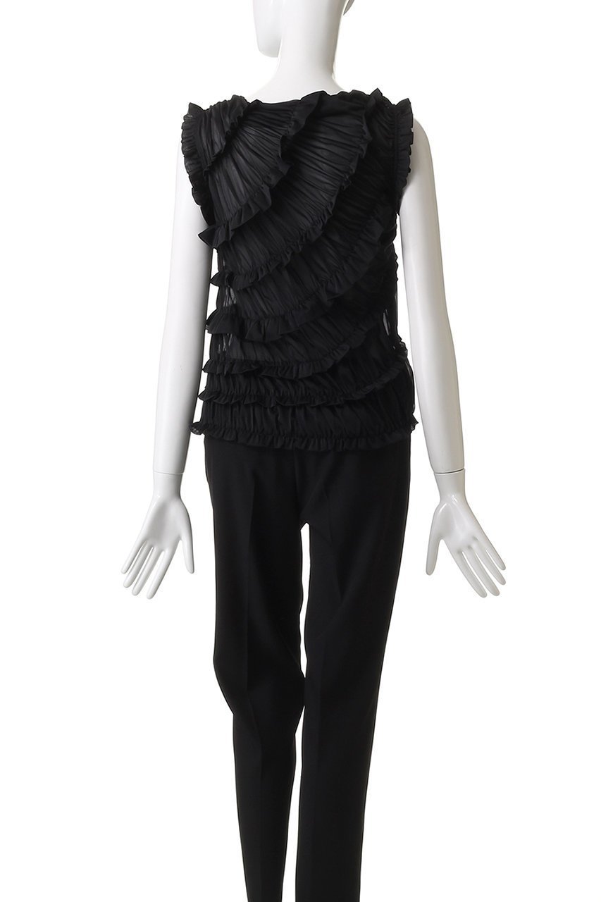 【アルアバイル/allureville】の【Loulou Willoughby】オーガンジートリコットギャザープルオーバー 人気、トレンドファッション・服の通販 founy(ファニー) 　ファッション　Fashion　レディースファッション　Fashion for Women　トップス・カットソー　Cut & Sew Tops　シャツ・ブラウス・オフィスカジュアル　Elegant Blouses & Button-Ups　ロングTシャツ・Tシャツ　Longline T-Shirts & Tees　カジュアルプルオーバー・ニットトップス　Pullovers & Knit Tops / Casual Pullovers　カットソー・ベーシックTシャツ　Cut-and-Sewn Tops / Stretch Tees & Basics　インナー　Innerwear　シャーリング　Shirring, Ruched　ショート　Short, Short Length　ジャケット　Jacket, Outerwear　スリーブ　Sleeve, Long Sleeve / Short Sleeve　デニム　Denim, Jeans Material　パーティ　Party, Party Style　フリル　Frill, Ruffle　other-4|ID: prp329100004655112 ipo3291000000036126998