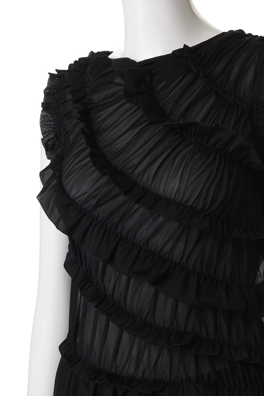 【アルアバイル/allureville】の【Loulou Willoughby】オーガンジートリコットギャザープルオーバー 人気、トレンドファッション・服の通販 founy(ファニー) 　ファッション　Fashion　レディースファッション　Fashion for Women　トップス・カットソー　Cut & Sew Tops　シャツ・ブラウス・オフィスカジュアル　Elegant Blouses & Button-Ups　ロングTシャツ・Tシャツ　Longline T-Shirts & Tees　カジュアルプルオーバー・ニットトップス　Pullovers & Knit Tops / Casual Pullovers　カットソー・ベーシックTシャツ　Cut-and-Sewn Tops / Stretch Tees & Basics　インナー　Innerwear　シャーリング　Shirring, Ruched　ショート　Short, Short Length　ジャケット　Jacket, Outerwear　スリーブ　Sleeve, Long Sleeve / Short Sleeve　デニム　Denim, Jeans Material　パーティ　Party, Party Style　フリル　Frill, Ruffle　other-5|ID: prp329100004655112 ipo3291000000036126999