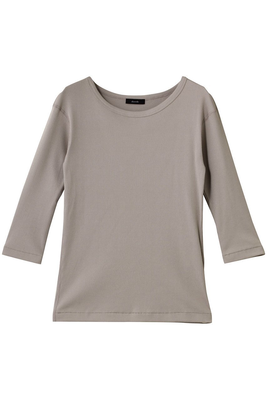 【アルアバイル/allureville】のテレコ3/4SLボートネックプルオーバー インテリア・キッズ・メンズ・レディースファッション・服の通販 founy(ファニー) 　ファッション　Fashion　レディースファッション　Fashion for Women　トップス・カットソー　Cut & Sew Tops　シャツ・ブラウス・オフィスカジュアル　Elegant Blouses & Button-Ups　ロングTシャツ・Tシャツ　Longline T-Shirts & Tees　カジュアルプルオーバー・ニットトップス　Pullovers & Knit Tops / Casual Pullovers　カットソー・ベーシックTシャツ　Cut-and-Sewn Tops / Stretch Tees & Basics　おすすめ　Recommended / Our Picks　インナー　Innerwear　シンプル　Simple, Minimal　スリーブ　Sleeve, Long Sleeve / Short Sleeve　テレコ　Ribbed, Rib Stitch　ロング　Long, Long-Length　新作・新入荷　New Arrivals / New In　グレージュ|ID: prp329100004655113 ipo3291000000033663433