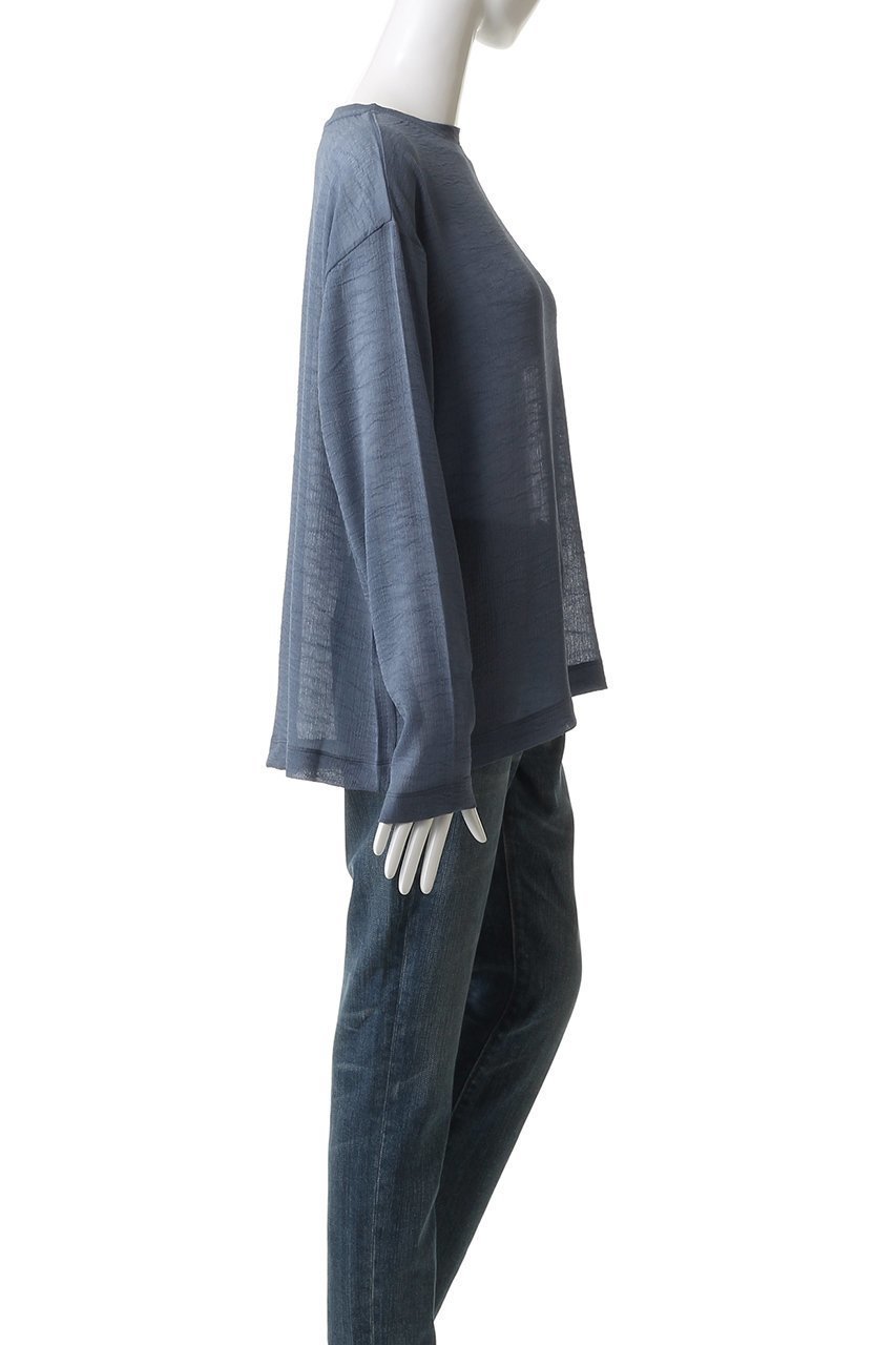 【ウィムガゼット/Whim Gazette】の【GEMINI】クルーネックプルオーバー 人気、トレンドファッション・服の通販 founy(ファニー) 　ファッション　Fashion　レディースファッション　Fashion for Women　トップス・カットソー　Cut & Sew Tops　シャツ・ブラウス・オフィスカジュアル　Elegant Blouses & Button-Ups　ロングTシャツ・Tシャツ　Longline T-Shirts & Tees　カジュアルプルオーバー・ニットトップス　Pullovers & Knit Tops / Casual Pullovers　カットソー・ベーシックTシャツ　Cut-and-Sewn Tops / Stretch Tees & Basics　シアー　Sheer, See-Through　シンプル　Simple, Minimal　スリーブ　Sleeve, Long Sleeve / Short Sleeve　ロング　Long, Long-Length　other-3|ID: prp329100004655114 ipo3291000000035817974