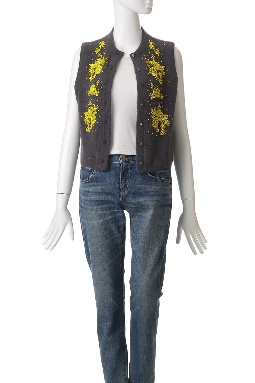 【ウィムガゼット/Whim Gazette】の【GEMINI】ビーズニットジレ 人気、トレンドファッション・服の通販 founy(ファニー) ファッション Fashion レディースファッション Fashion for Women アウター Coat / Outerwear Collection レディースジャケット・軽アウター Jackets コンパクト Compact, Small Size ジャケット Jacket, Outerwear フォックス Fox, Fox Fur ベスト Vest, Waistcoat ベーシック Basic, Essential エレガント 上品 Elegant other-7|ID: prp329100004655115 ipo3291000000035817999