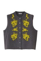 【ウィムガゼット/Whim Gazette】の【GEMINI】ビーズニットジレ 人気、トレンドファッション・服の通販 founy(ファニー) ファッション Fashion レディースファッション Fashion for Women アウター Coat / Outerwear Collection レディースジャケット・軽アウター Jackets コンパクト Compact, Small Size ジャケット Jacket, Outerwear フォックス Fox, Fox Fur ベスト Vest, Waistcoat ベーシック Basic, Essential エレガント 上品 Elegant thumbnail グレー|ID: prp329100004655115 ipo3291000000036832771