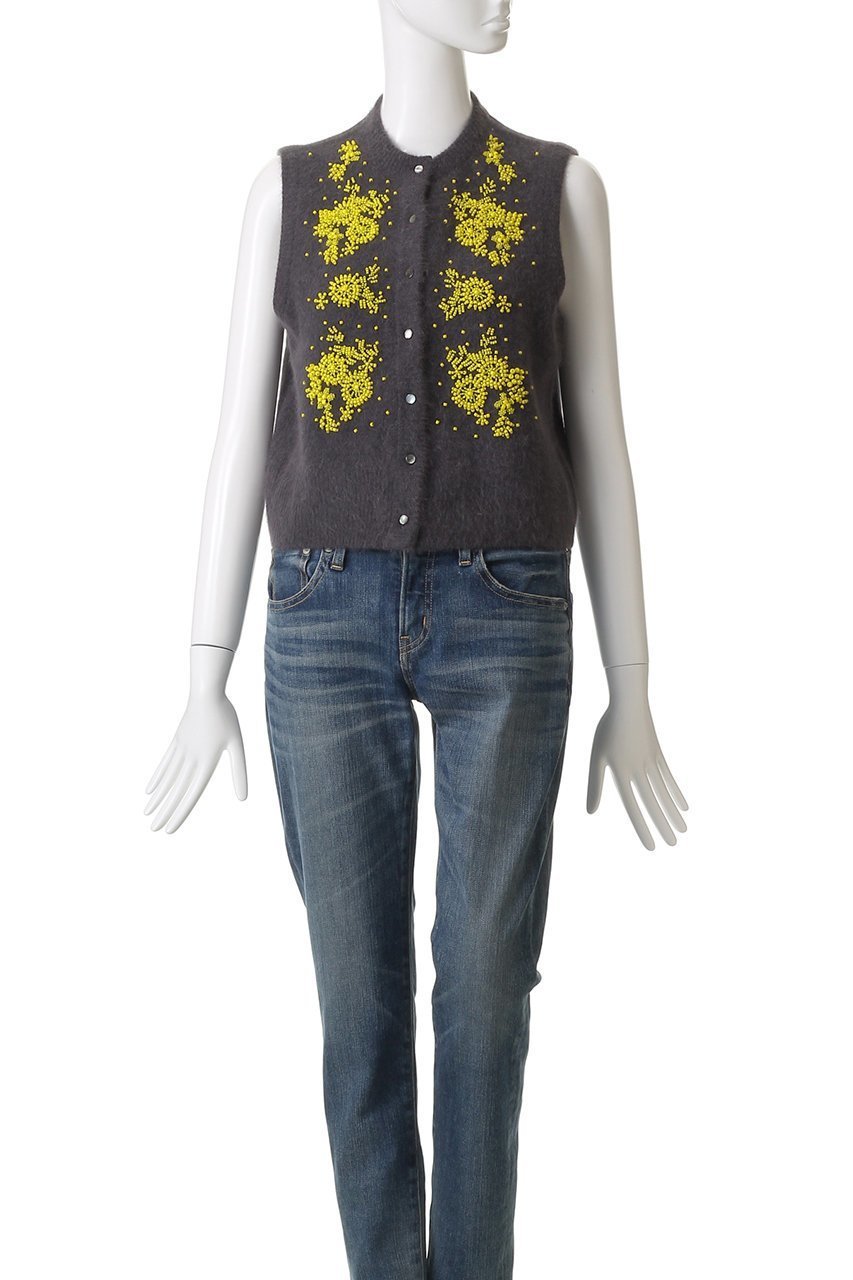 【ウィムガゼット/Whim Gazette】の【GEMINI】ビーズニットジレ 人気、トレンドファッション・服の通販 founy(ファニー) 　ファッション　Fashion　レディースファッション　Fashion for Women　アウター　Coat / Outerwear Collection　レディースジャケット・軽アウター　Jackets　コンパクト　Compact, Small Size　ジャケット　Jacket, Outerwear　フォックス　Fox, Fox Fur　ベスト　Vest, Waistcoat　ベーシック　Basic, Essential　エレガント 上品　Elegant　other-2|ID: prp329100004655115 ipo3291000000036880175