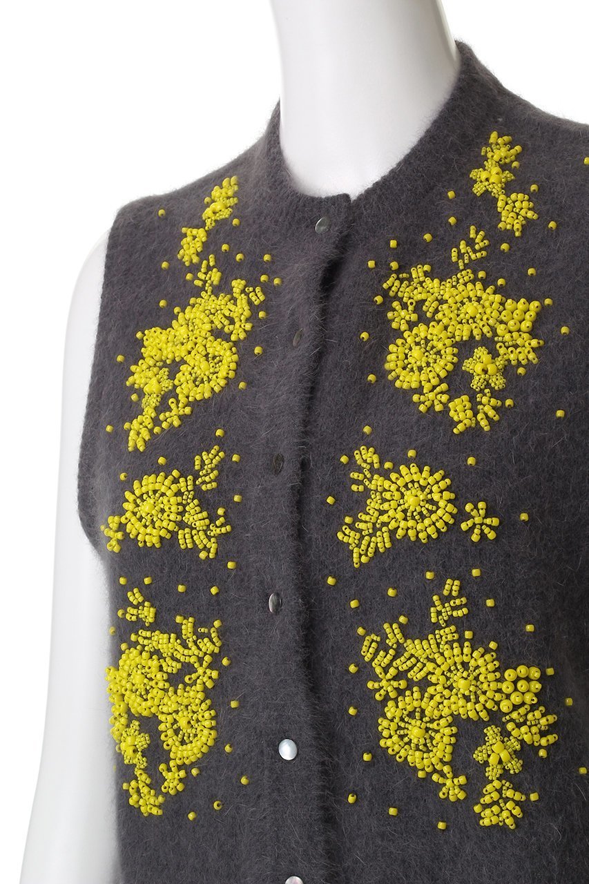 【ウィムガゼット/Whim Gazette】の【GEMINI】ビーズニットジレ 人気、トレンドファッション・服の通販 founy(ファニー) 　ファッション　Fashion　レディースファッション　Fashion for Women　アウター　Coat / Outerwear Collection　レディースジャケット・軽アウター　Jackets　コンパクト　Compact, Small Size　ジャケット　Jacket, Outerwear　フォックス　Fox, Fox Fur　ベスト　Vest, Waistcoat　ベーシック　Basic, Essential　エレガント 上品　Elegant　other-5|ID: prp329100004655115 ipo3291000000036880178