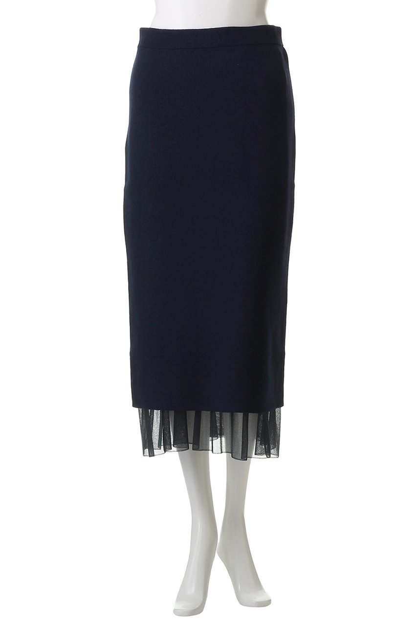 【ウィムガゼット/Whim Gazette】の【GEMINI】ニットレイヤードスカート 人気、トレンドファッション・服の通販 founy(ファニー) 　ファッション　Fashion　レディースファッション　Fashion for Women　スカート　Skirts　ロングスカート　Long Skirts / Maxi & Midi Skirts　おすすめ　Recommended / Our Picks　スウェット / スエット　Sweatshirt, Sweatwear　ストレート　Straight, Straight Cut　ダウン　Down, Puffer　チュール　Tulip, Tulip Motif　ロング　Long, Long-Length　other-2|ID: prp329100004655118 ipo3291000000035644411