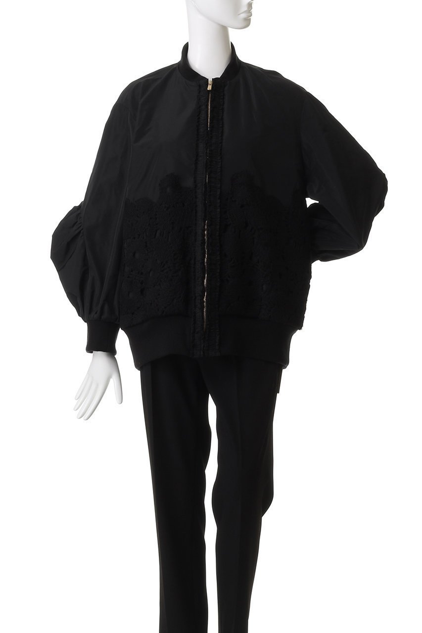 【デザイン ワークス/DESIGN WORKS】のBEAUVET レースコンビタフタブルゾン 人気、トレンドファッション・服の通販 founy(ファニー) 　ファッション　Fashion　レディースファッション　Fashion for Women　アウター　Coat / Outerwear Collection　レディースジャケット・軽アウター　Jackets　ブルゾンジャケット・スポーティアウター　Blouson Jackets　ギャザー　Gathered, Ruffled　コンビ　Combo, Combination Style　ジャケット　Jacket, Outerwear　スリーブ　Sleeve, Long Sleeve / Short Sleeve　タフタ　Taffeta, Structured Fabric　デニム　Denim, Jeans Material　ブルゾン　Blouson, Bomber Jacket　レース　Lace, Lace Fabric　ワイド　Wide, Wide Fit　新作・新入荷　New Arrivals / New In　other-2|ID: prp329100004655126 ipo3291000000033663702
