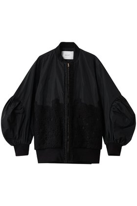 【デザイン ワークス/DESIGN WORKS】 BEAUVET レースコンビタフタブルゾン人気、トレンドファッション・服の通販 founy(ファニー) ファッション Fashion レディースファッション Fashion for Women アウター Coat / Outerwear Collection レディースジャケット・軽アウター Jackets ブルゾンジャケット・スポーティアウター Blouson Jackets ギャザー Gathered, Ruffled コンビ Combo, Combination Style ジャケット Jacket, Outerwear スリーブ Sleeve, Long Sleeve / Short Sleeve タフタ Taffeta, Structured Fabric デニム Denim, Jeans Material ブルゾン Blouson, Bomber Jacket レース Lace, Lace Fabric ワイド Wide, Wide Fit |ID:prp329100004655126