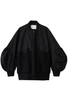 【デザイン ワークス/DESIGN WORKS】のBEAUVET レースコンビタフタブルゾン 人気、トレンドファッション・服の通販 founy(ファニー) ファッション Fashion レディースファッション Fashion for Women アウター Coat / Outerwear Collection レディースジャケット・軽アウター Jackets ブルゾンジャケット・スポーティアウター Blouson Jackets ギャザー Gathered, Ruffled コンビ Combo, Combination Style ジャケット Jacket, Outerwear スリーブ Sleeve, Long Sleeve / Short Sleeve タフタ Taffeta, Structured Fabric デニム Denim, Jeans Material ブルゾン Blouson, Bomber Jacket レース Lace, Lace Fabric ワイド Wide, Wide Fit |ID:prp329100004655126