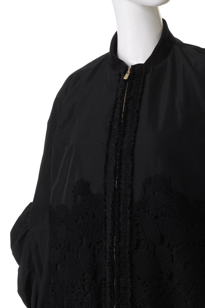 【デザイン ワークス/DESIGN WORKS】のBEAUVET レースコンビタフタブルゾン 人気、トレンドファッション・服の通販 founy(ファニー) ファッション Fashion レディースファッション Fashion for Women アウター Coat / Outerwear Collection レディースジャケット・軽アウター Jackets ブルゾンジャケット・スポーティアウター Blouson Jackets ギャザー Gathered, Ruffled コンビ Combo, Combination Style ジャケット Jacket, Outerwear スリーブ Sleeve, Long Sleeve / Short Sleeve タフタ Taffeta, Structured Fabric デニム Denim, Jeans Material ブルゾン Blouson, Bomber Jacket レース Lace, Lace Fabric ワイド Wide, Wide Fit other-5|ID: prp329100004655126 ipo3291000000036101773