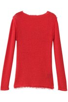 【マルティニーク/martinique】の【CURRENTAGE】Mesh knit 人気、トレンドファッション・服の通販 founy(ファニー) ファッション Fashion レディースファッション Fashion for Women トップス・カットソー Cut & Sew Tops ニット Knit Tops & Sweaters カジュアルプルオーバー・ニットトップス Pullovers & Knit Tops / Casual Pullovers おすすめ Recommended / Our Picks フィット Fit, Slim Fit フリンジ Fringe, Tassel メッシュ Mesh, Net Fabric 新作・新入荷 New Arrivals / New In thumbnail レッド|ID: prp329100004655128 ipo3291000000033663753