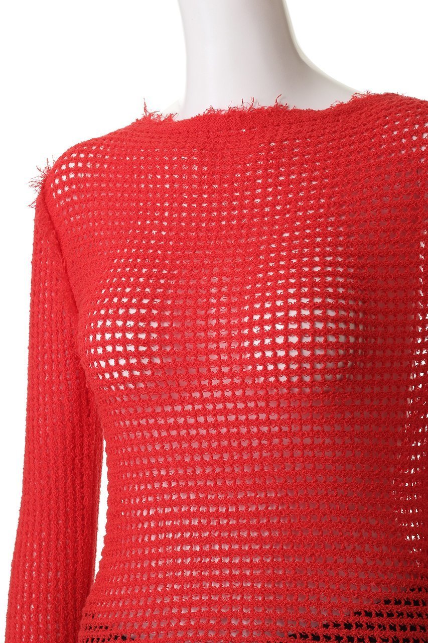 【マルティニーク/martinique】の【CURRENTAGE】Mesh knit 人気、トレンドファッション・服の通販 founy(ファニー) 　ファッション　Fashion　レディースファッション　Fashion for Women　トップス・カットソー　Cut & Sew Tops　ニット　Knit Tops & Sweaters　カジュアルプルオーバー・ニットトップス　Pullovers & Knit Tops / Casual Pullovers　おすすめ　Recommended / Our Picks　フィット　Fit, Slim Fit　フリンジ　Fringe, Tassel　メッシュ　Mesh, Net Fabric　新作・新入荷　New Arrivals / New In　other-5|ID: prp329100004655128 ipo3291000000033663761