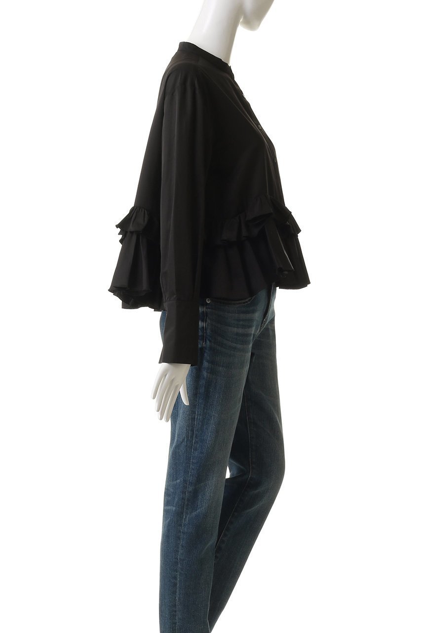 【マリリンムーン/MARILYN MOON】のスパイラルラッフルブラウス 人気、トレンドファッション・服の通販 founy(ファニー) 　ファッション　Fashion　レディースファッション　Fashion for Women　トップス・カットソー　Cut & Sew Tops　シャツ・ブラウス・オフィスカジュアル　Elegant Blouses & Button-Ups　おすすめ　Recommended / Our Picks　シンプル　Simple, Minimal　ジャケット　Jacket, Outerwear　スリーブ　Sleeve, Long Sleeve / Short Sleeve　ツイル　Twist, Twisted Detail　バランス　Balance, Style Balance　ボトム　Bottoms, Lower Wear　ラッフル　Ruffle, Frill　ロング　Long, Long-Length　人気　Popular, Best Seller　新作・新入荷　New Arrivals / New In　other-3|ID: prp329100004655130 ipo3291000000033663784