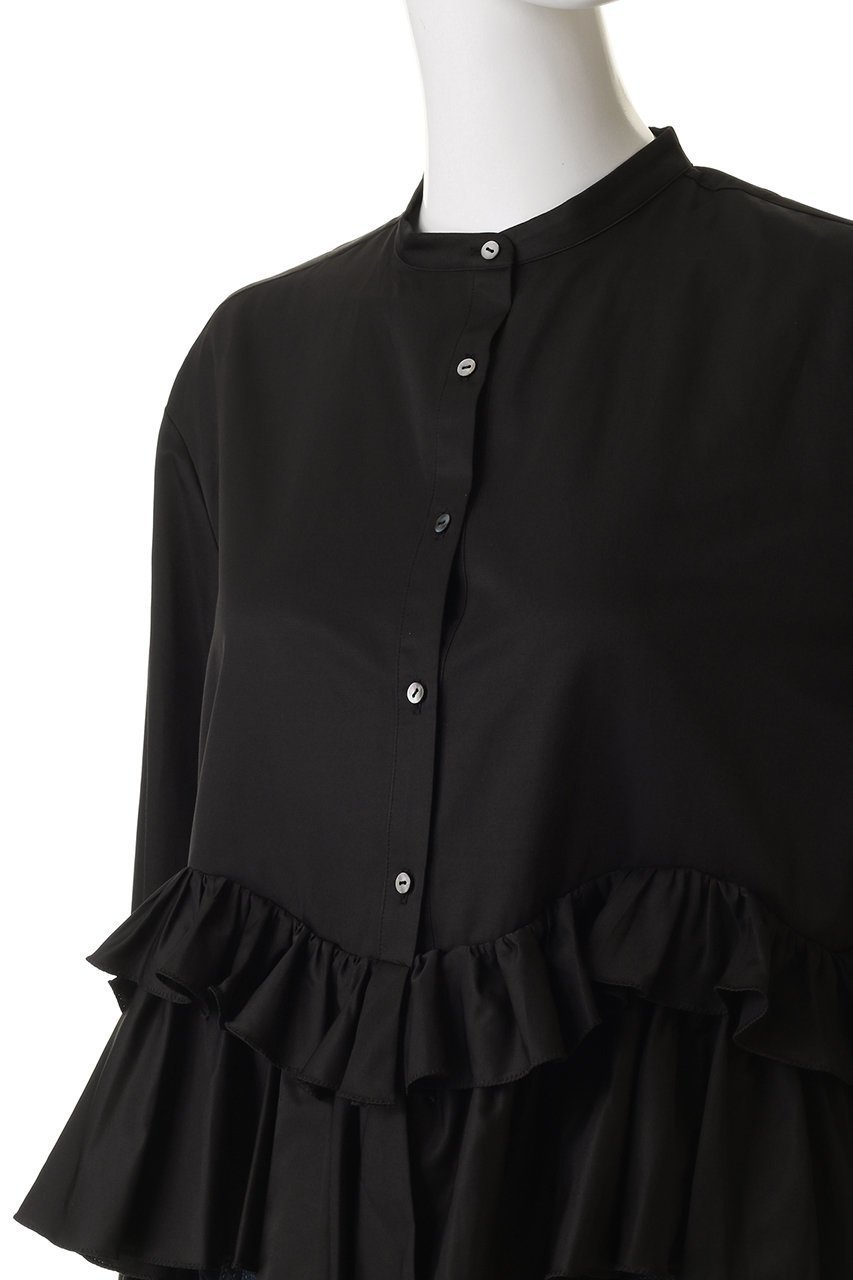 【マリリンムーン/MARILYN MOON】のスパイラルラッフルブラウス 人気、トレンドファッション・服の通販 founy(ファニー) 　ファッション　Fashion　レディースファッション　Fashion for Women　トップス・カットソー　Cut & Sew Tops　シャツ・ブラウス・オフィスカジュアル　Elegant Blouses & Button-Ups　おすすめ　Recommended / Our Picks　シンプル　Simple, Minimal　ジャケット　Jacket, Outerwear　スリーブ　Sleeve, Long Sleeve / Short Sleeve　ツイル　Twist, Twisted Detail　バランス　Balance, Style Balance　ボトム　Bottoms, Lower Wear　ラッフル　Ruffle, Frill　ロング　Long, Long-Length　人気　Popular, Best Seller　新作・新入荷　New Arrivals / New In　other-5|ID: prp329100004655130 ipo3291000000033663788