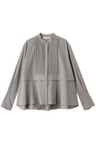【マリリンムーン/MARILYN MOON】のタックフリルフレアシャツ 人気、トレンドファッション・服の通販 founy(ファニー) ファッション Fashion レディースファッション Fashion for Women トップス・カットソー Cut & Sew Tops シャツ・ブラウス・オフィスカジュアル Elegant Blouses & Button-Ups おすすめ Recommended / Our Picks カーディガン Cardigan, Knitwear ジャケット Jacket, Outerwear スリーブ Sleeve, Long Sleeve / Short Sleeve バランス Balance, Style Balance フリル Frill, Ruffle フレア Flare, Flared ボトム Bottoms, Lower Wear ロング Long, Long-Length 台形 A-Line, Trapezoid Shape 新作・新入荷 New Arrivals / New In thumbnail グレー|ID: prp329100004655131 ipo3291000000033663794