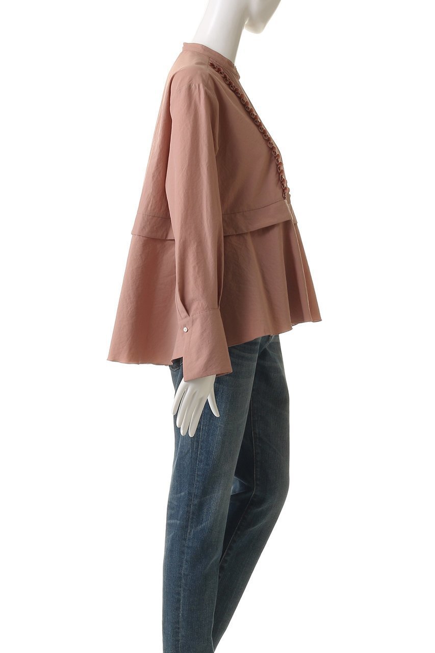 【マリリンムーン/MARILYN MOON】のタックフリルフレアシャツ 人気、トレンドファッション・服の通販 founy(ファニー) 　ファッション　Fashion　レディースファッション　Fashion for Women　トップス・カットソー　Cut & Sew Tops　シャツ・ブラウス・オフィスカジュアル　Elegant Blouses & Button-Ups　おすすめ　Recommended / Our Picks　カーディガン　Cardigan, Knitwear　ジャケット　Jacket, Outerwear　スリーブ　Sleeve, Long Sleeve / Short Sleeve　バランス　Balance, Style Balance　フリル　Frill, Ruffle　フレア　Flare, Flared　ボトム　Bottoms, Lower Wear　ロング　Long, Long-Length　台形　A-Line, Trapezoid Shape　新作・新入荷　New Arrivals / New In　other-3|ID: prp329100004655131 ipo3291000000033663798