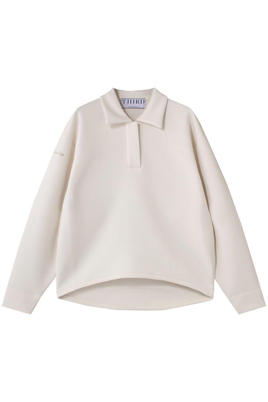 【サードマガジン/THIRD MAGAZINE】のポロスウェットトップ インテリア・キッズ・メンズ・レディースファッション・服の通販 founy(ファニー) 　ファッション　Fashion　レディースファッション　Fashion for Women　トップス・カットソー　Cut & Sew Tops　シャツ・ブラウス・オフィスカジュアル　Elegant Blouses & Button-Ups　レディースパーカー・カジュアルフーディー　Casual Hoodies & Sweatshirts　ロングTシャツ・Tシャツ　Longline T-Shirts & Tees　スウェット・クルーネックトップス　Sweatshirts & Crewnecks / Relaxed Fit Sweat Tops　カットソー・ベーシックTシャツ　Cut-and-Sewn Tops / Stretch Tees & Basics　スリーブ　Sleeve, Long Sleeve / Short Sleeve　ロング　Long, Long-Length　定番　Standard, Basic Item　新作・新入荷　New Arrivals / New In　A/W・秋冬　Autumn/Winter　アイボリー|ID: prp329100004655138 ipo3291000000033663896