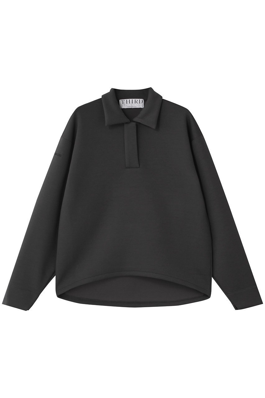 【サードマガジン/THIRD MAGAZINE】のポロスウェットトップ インテリア・キッズ・メンズ・レディースファッション・服の通販 founy(ファニー) 　ファッション　Fashion　レディースファッション　Fashion for Women　トップス・カットソー　Cut & Sew Tops　シャツ・ブラウス・オフィスカジュアル　Elegant Blouses & Button-Ups　レディースパーカー・カジュアルフーディー　Casual Hoodies & Sweatshirts　ロングTシャツ・Tシャツ　Longline T-Shirts & Tees　スウェット・クルーネックトップス　Sweatshirts & Crewnecks / Relaxed Fit Sweat Tops　カットソー・ベーシックTシャツ　Cut-and-Sewn Tops / Stretch Tees & Basics　スリーブ　Sleeve, Long Sleeve / Short Sleeve　ロング　Long, Long-Length　定番　Standard, Basic Item　新作・新入荷　New Arrivals / New In　A/W・秋冬　Autumn/Winter　チャコールグレー|ID: prp329100004655138 ipo3291000000033663900