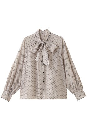 【アナイ/ANAYI】 ドットオーガンジーリボンブラウス人気、トレンドファッション・服の通販 founy(ファニー) ファッション Fashion レディースファッション Fashion for Women トップス・カットソー Cut & Sew Tops シャツ・ブラウス・オフィスカジュアル Elegant Blouses & Button-Ups オーガンジー Organza Fabric カフス Cuff Design シルク Silk, 100% Silk スリーブ Sleeve, Long Sleeve / Short Sleeve ドット Polka Dot, Dot Pattern フェミニン Feminine, Girly ロング Long, Long-Length |ID:prp329100004655140