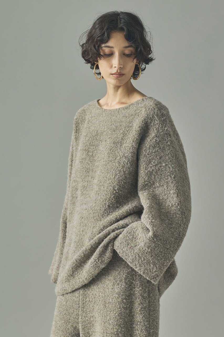 【カレンソロジー/Curensology】の〈C.S.G〉ブークレープルオーバー 人気、トレンドファッション・服の通販 founy(ファニー) 　ファッション　Fashion　レディースファッション　Fashion for Women　トップス・カットソー　Cut & Sew Tops　ニット　Knit Tops & Sweaters　カジュアルプルオーバー・ニットトップス　Pullovers & Knit Tops / Casual Pullovers　おすすめ　Recommended / Our Picks　イタリア　Italy　セットアップ　Set-Up, Coordinated Outfit　ブラウジング　Blouson Silhouette, Cinched Waist　日本製　Made In Japan　other-2|ID: prp329100004655141 ipo3291000000035939331